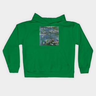 Waterlilies by Claude Monet Kids Hoodie